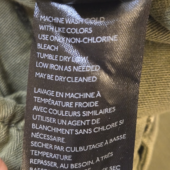 FREE PEOPLE One Way High Waist Cargo Army Olive Pleated Pants Size 2 - Picture 14 of 16